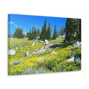 Yellow Flowers Canvas Wrap